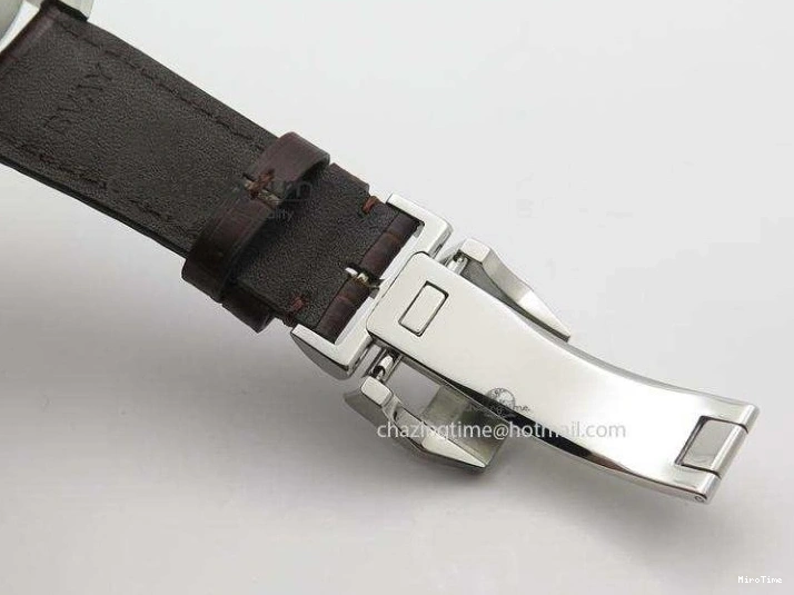 MIROTIME 0204 Cozy Pilot Chrono SS IW387802 V6F 1:1 Best Edition On Brown Leather Strap A 7323